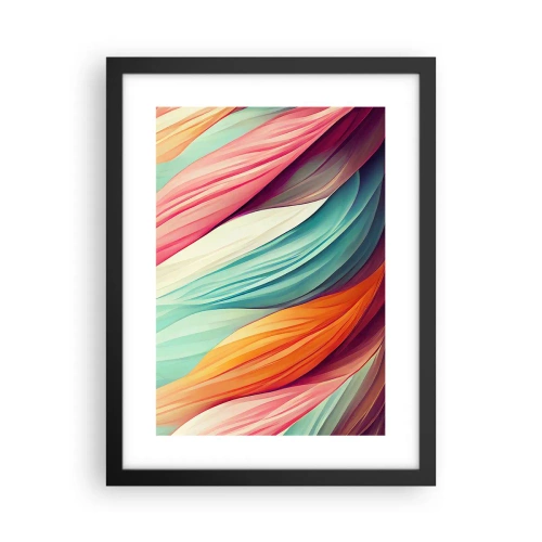 Poster in einem schwarzem Rahmen - Regenbogengewebe - 30x40 cm