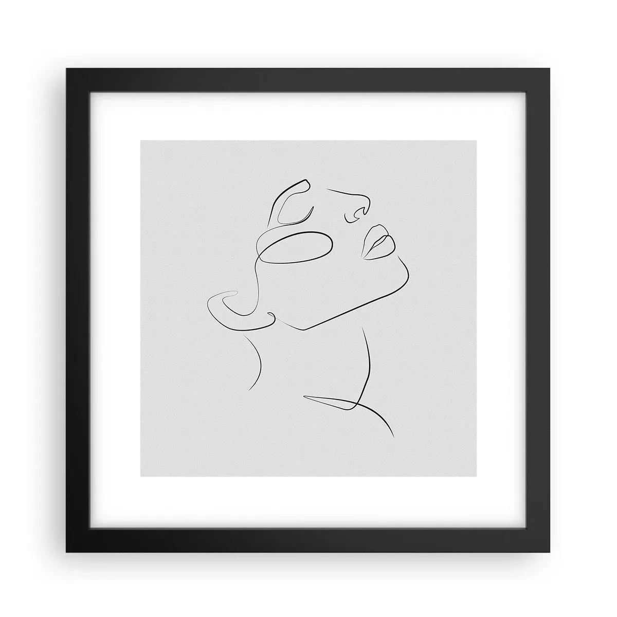 Poster in einem schwarzem Rahmen - Die Drehungen und Wendungen der Träume - 30x30 cm