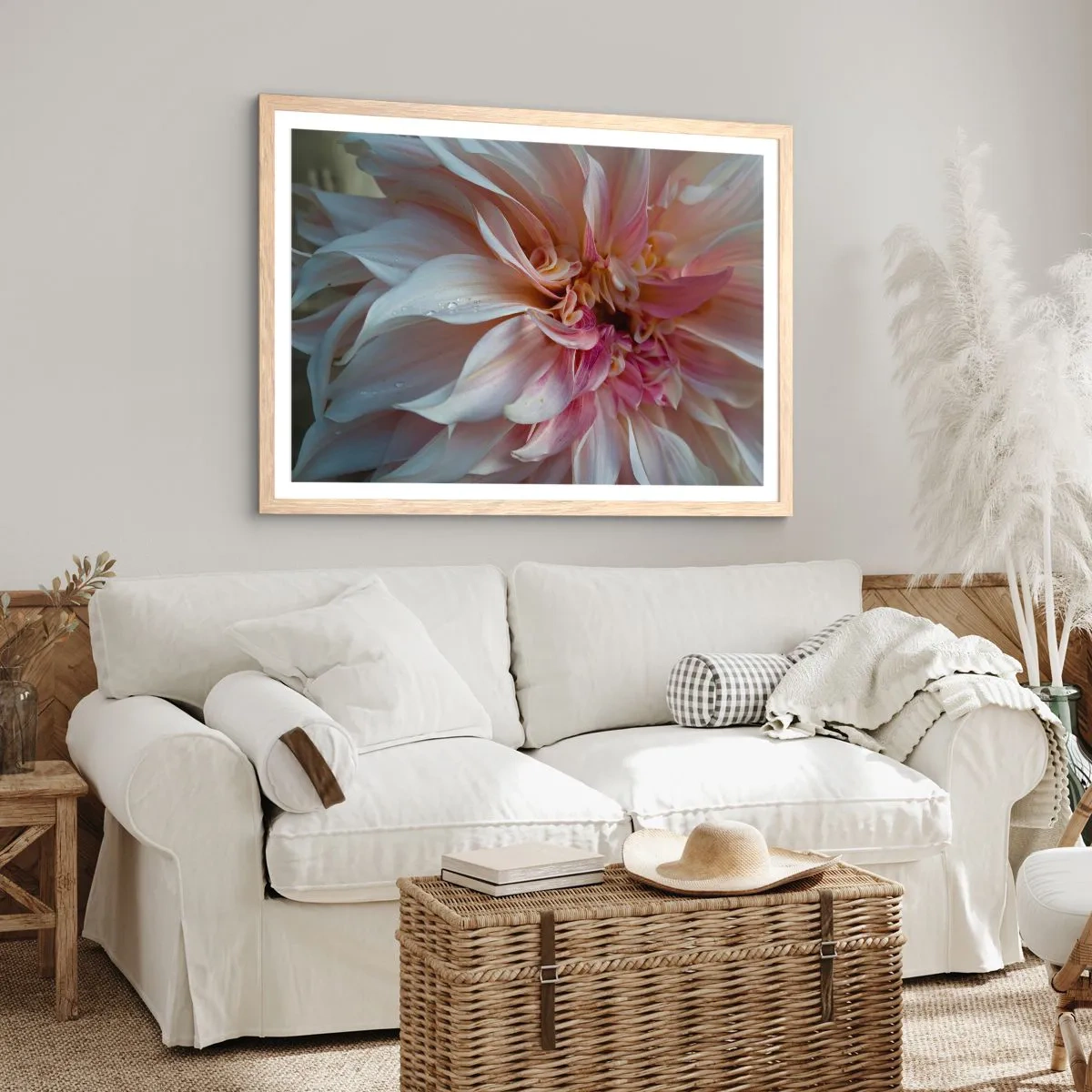 Poster in einem Rahmen aus heller Eiche - Blühende Frische - 40x30 cm