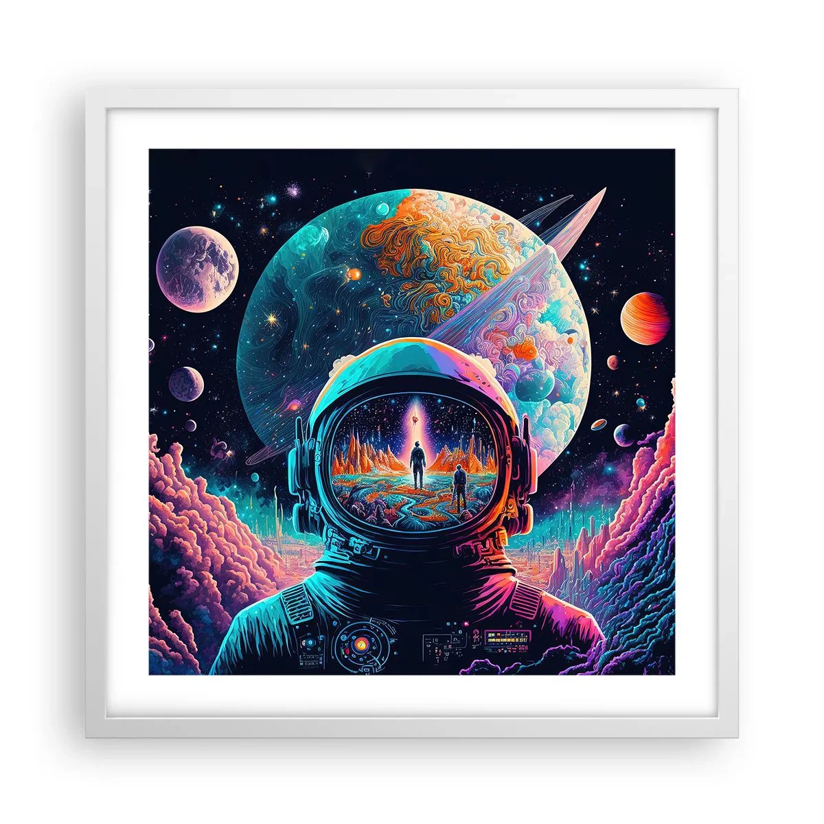 Poster in einem weißen Rahmen - Philosophen haben nicht davon geträumt - 50x50 cm