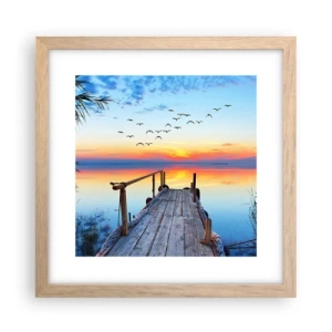 Poster in einem Rahmen aus heller Eiche - Es ist Zeit, zurückzukehren ... - 30x30 cm