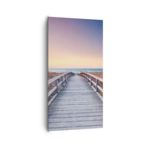 Bild auf Leinwand - Leinwandbild - Baltische Abend-Aurora - 65x120 cm