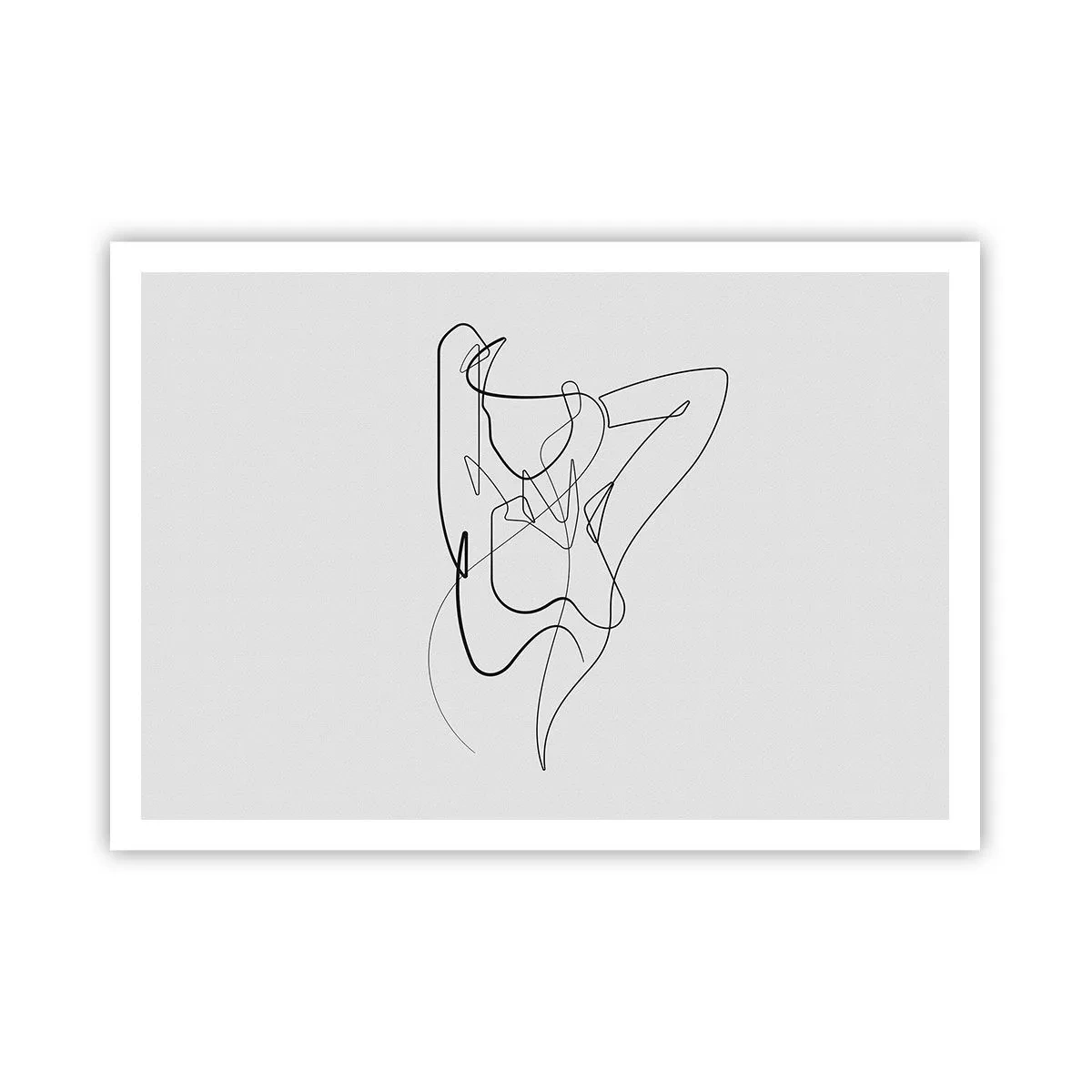 Poster - Minimalistischer Umriss einer weiblichen Silhouette - 100x70cm - So, wie du wirklich bist ... - Moderne Wanddekoration für Wohnzimmer und Schlafzimmer ARTTOR