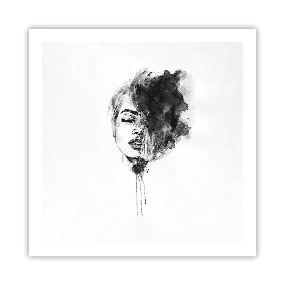 Poster - Wovon träumt das Mädchen - 60x60 cm
