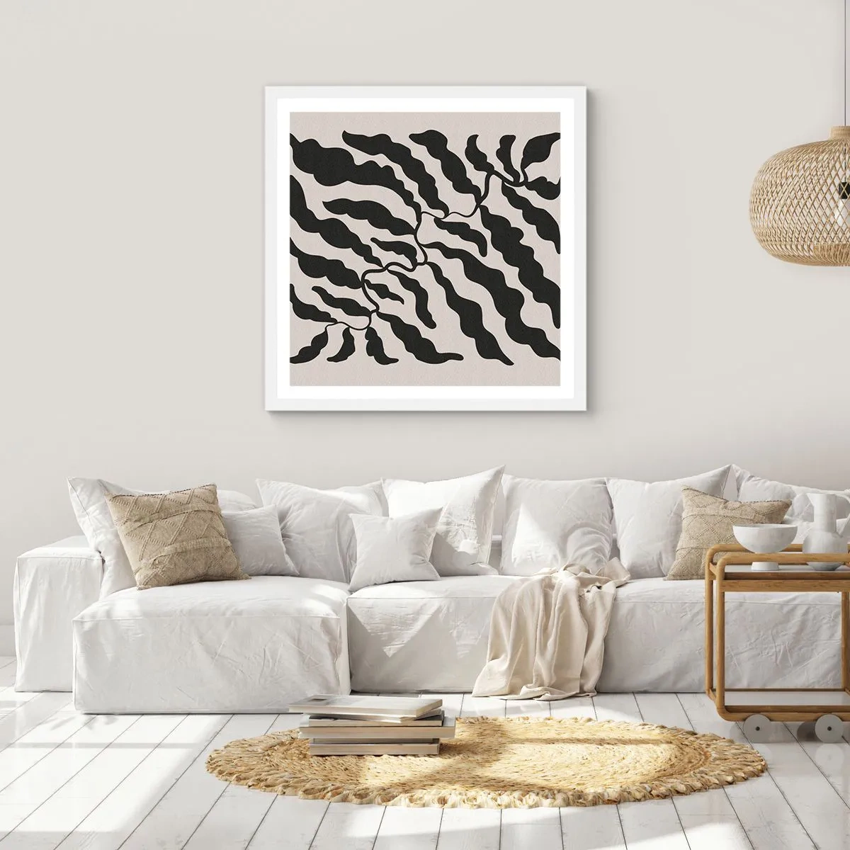 Poster in einem weißen Rahmen - Natur des Quadrats - 60x60 cm