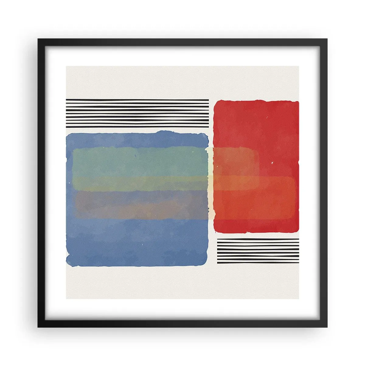 Poster in einem schwarzem Rahmen - Der Geist und der Buchstabe der Geometrie - 50x50 cm