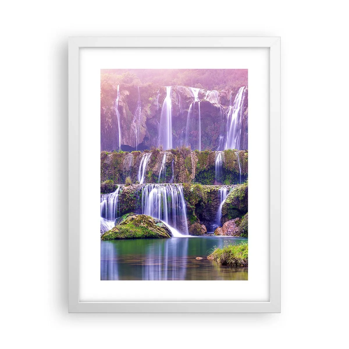 Poster in einem weißen Rahmen - Treppe zum Himmel - 30x40 cm