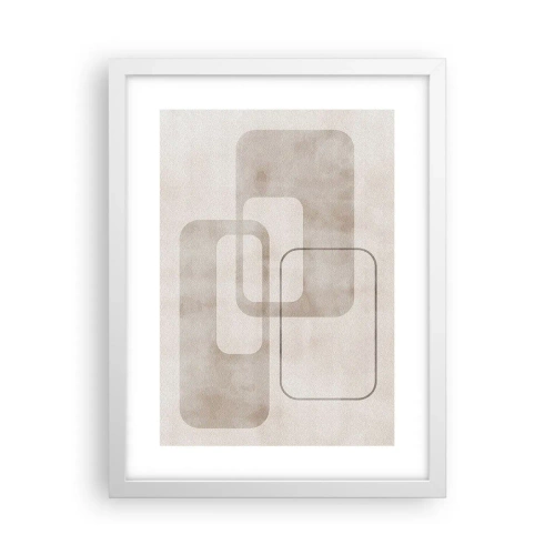Poster in einem weißen Rahmen - Geometrische Fuge - 30x40 cm