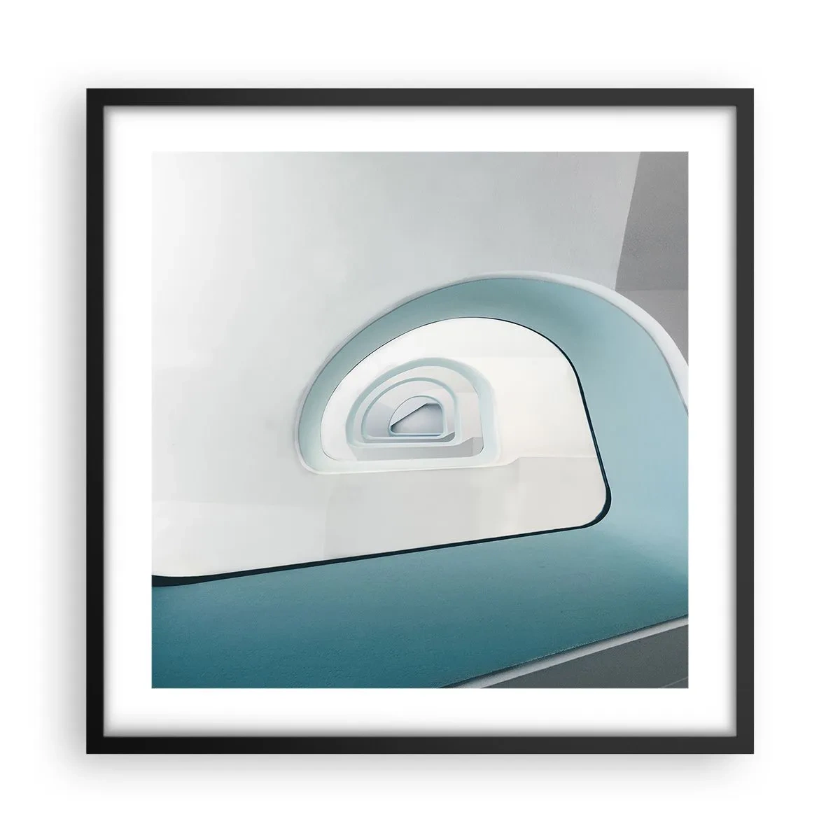 Poster in einem schwarzem Rahmen - Bis zum Ende des Blaus - 50x50 cm