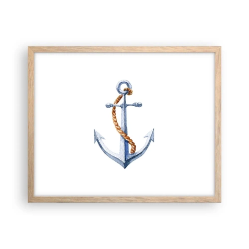 Poster in einem Rahmen aus heller Eiche - Ahoi Abenteuer! - 50x40 cm