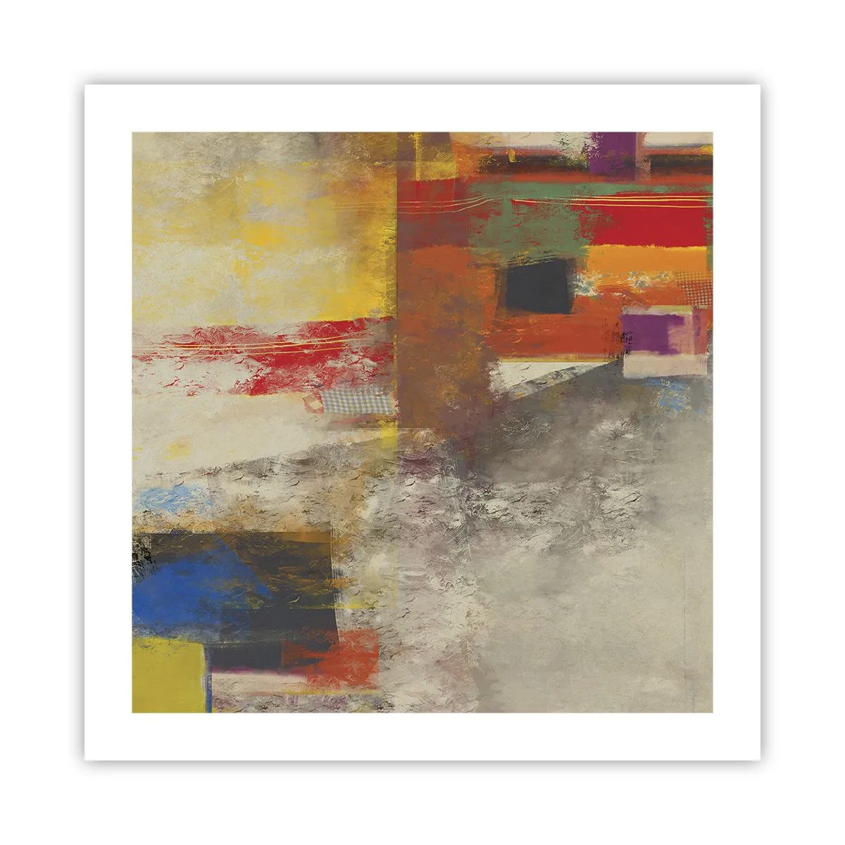 Poster - Geometrie der Farben - 50x50 cm