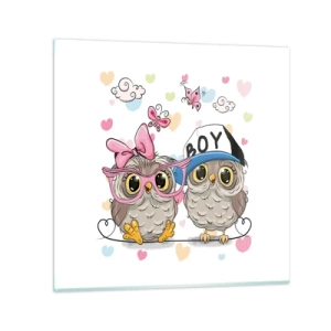 Glasbild - Bild auf glas - Lass uns Liebe machen! - 30x30 cm