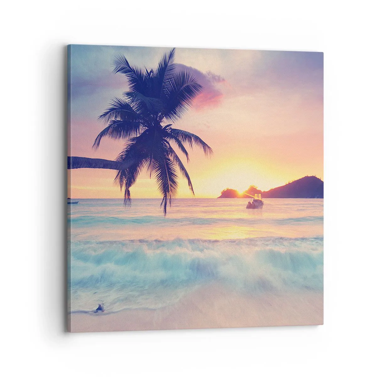 Bild auf Leinwand - Leinwandbild - Ein Abend in der Bucht - 70x70 cm