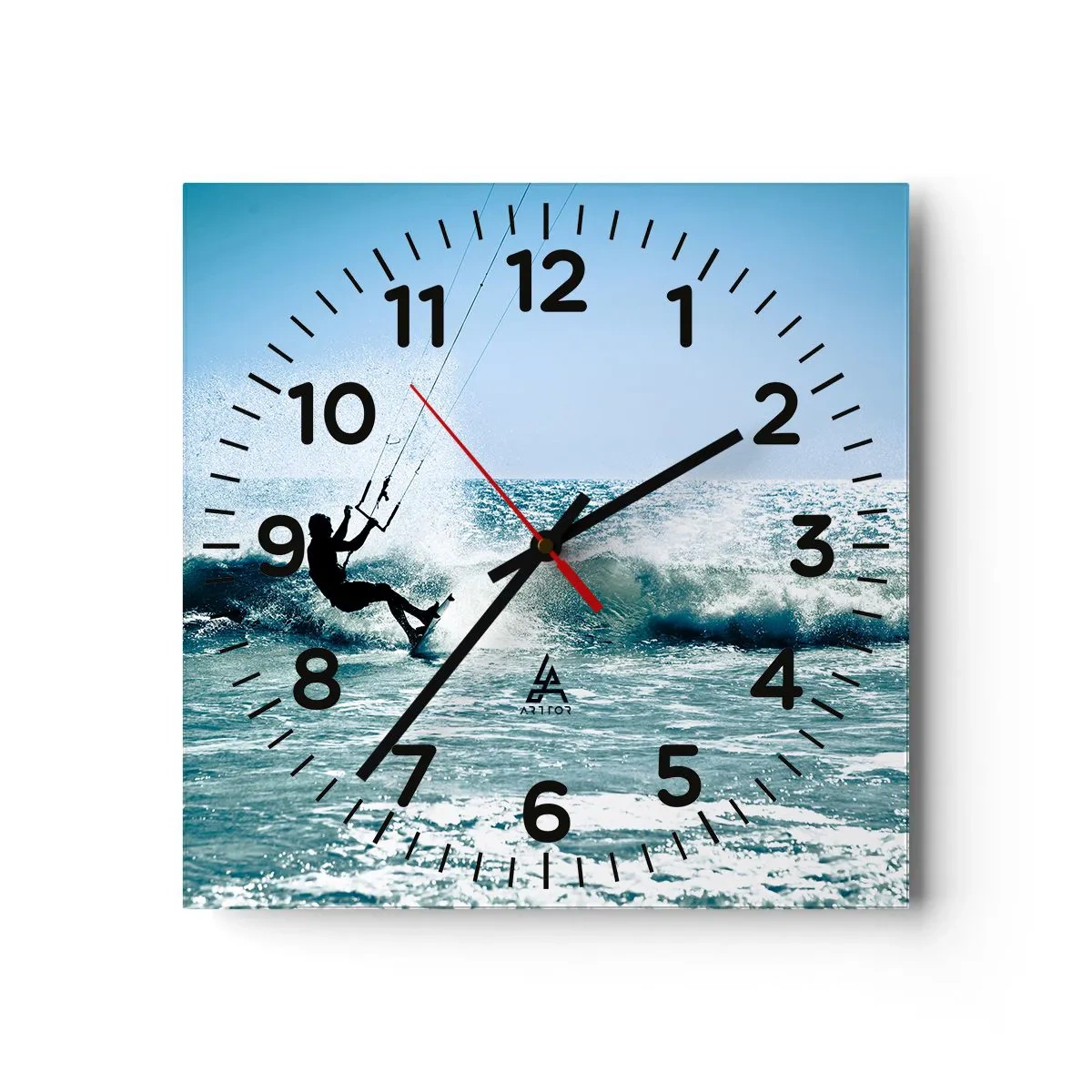 Wanduhr - Glasuhr - Hinreißen lassen - 30x30 cm