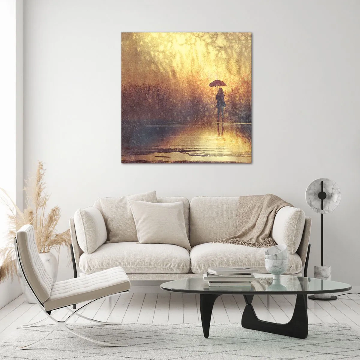 Glasbild - Bild auf glas - Ich habe das Gefühl, dass mich jemand ansieht - 70x70 cm