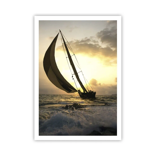 Poster - Mit dem Wind und gegen den Wind - 70x100 cm