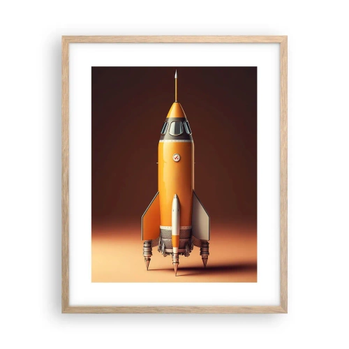 Poster in einem Rahmen aus heller Eiche - Es beginnt mit einem Traum - 40x50 cm