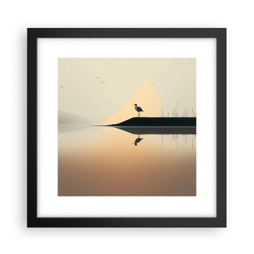 Poster in einem schwarzem Rahmen - Herr am See - 30x30 cm
