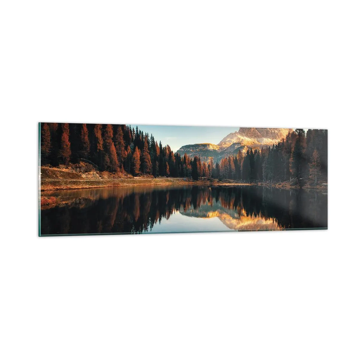 Glasbild - Bild auf glas - Doppelte Landschaft - 90x30 cm