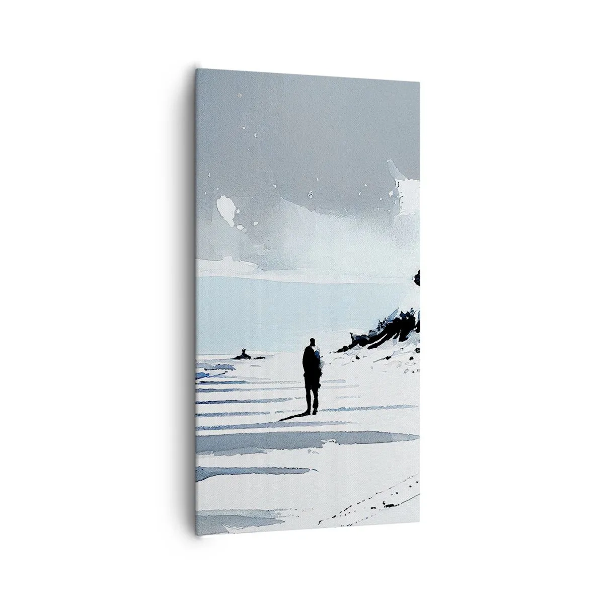 Bild auf Leinwand - Leinwandbild - Allein sein - 65x120 cm