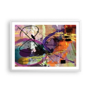 Poster in einem weißen Rahmen - Du kannst geradeaus oder umhergehen - 70x50 cm
