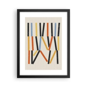Poster in einem schwarzem Rahmen - Komposition auf der Ebene - 30x40 cm