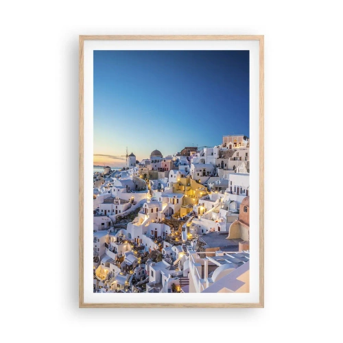 Poster in einem Rahmen aus heller Eiche - Die Essenz des Griechischen - 61x91 cm