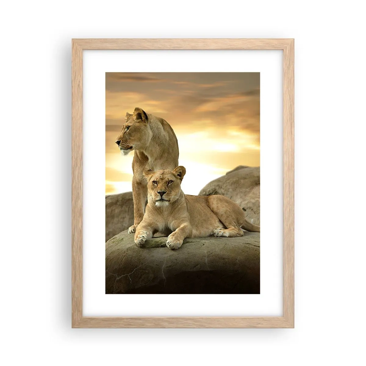 Poster in einem Rahmen aus heller Eiche - Königliche Majestät - 30x40 cm