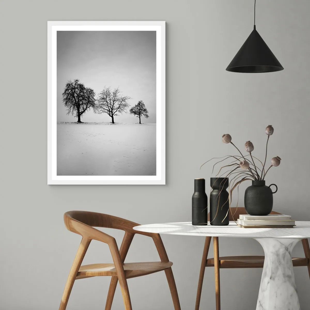 Poster in einem weißen Rahmen - Wovon träumen sie? - 40x50 cm