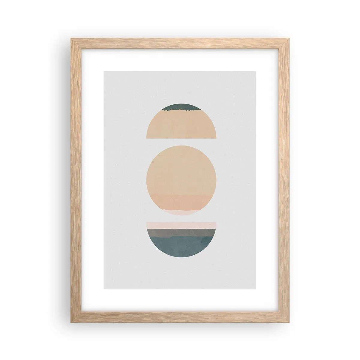 Poster in einem Rahmen aus heller Eiche - Ein Rad hinter dem anderen… - 30x40 cm