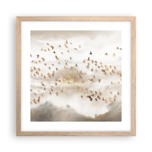 Poster in einem Rahmen aus heller Eiche - Es ist schon die Zeit… - 40x40 cm