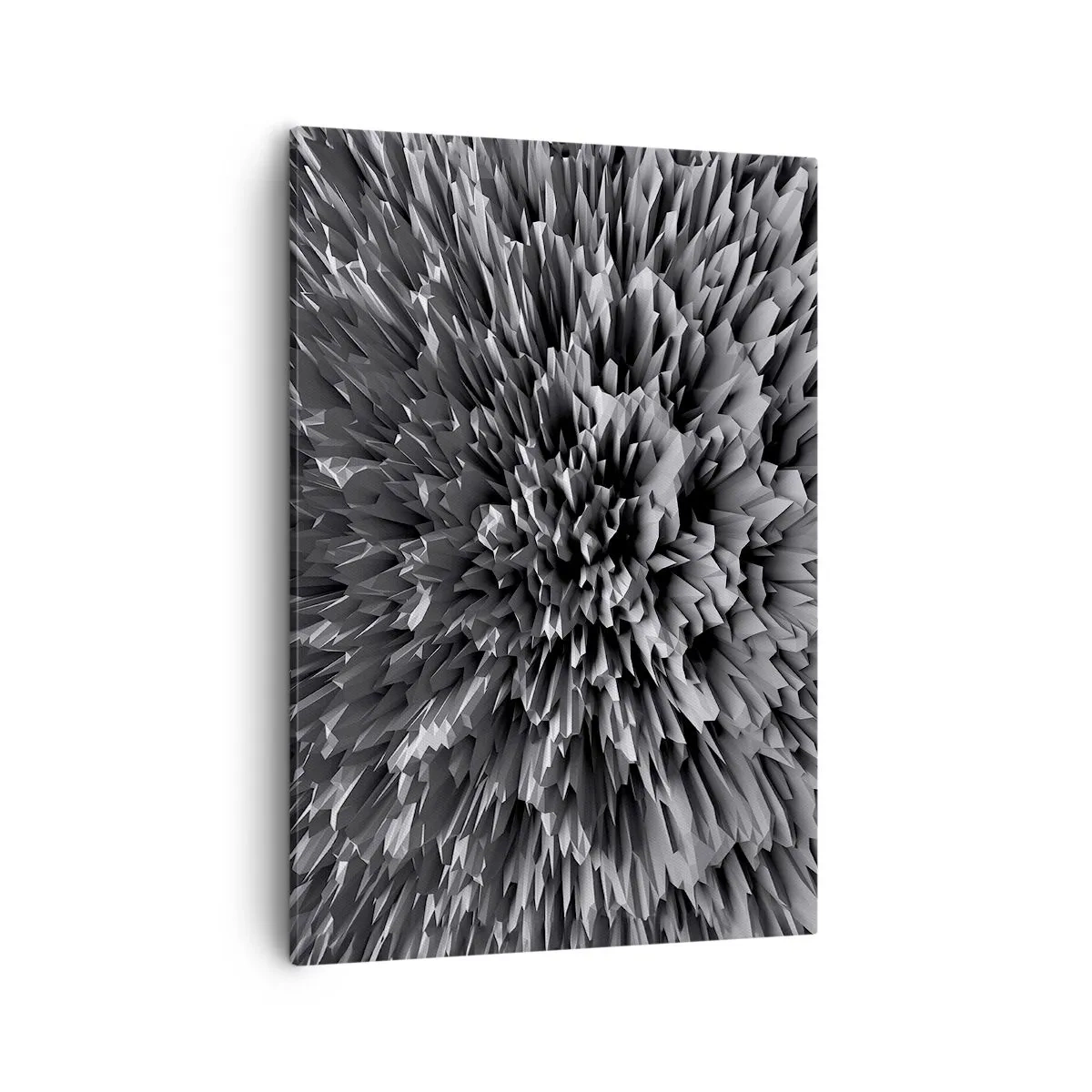 Bild auf Leinwand - Leinwandbild - Abstrakte Struktur in Grautönen - 50x70cm - Härter kann es nicht werden - Moderne Wanddekoration für Wohnzimmer und Schlafzimmer ARTTOR