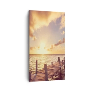 Bild auf Leinwand - Leinwandbild - Das goldene Land der Sanftmut - 45x80 cm