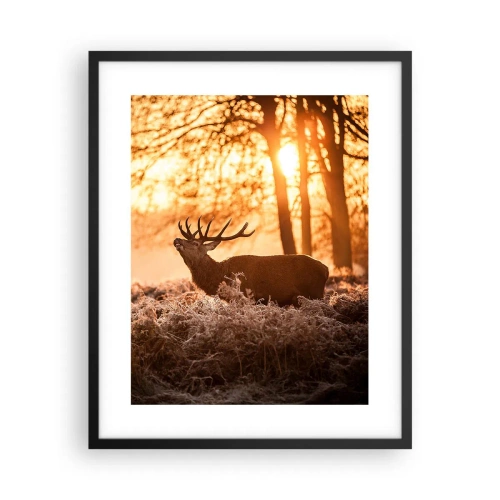 Poster in einem schwarzem Rahmen - Der Traum eines Jägers - 40x50 cm