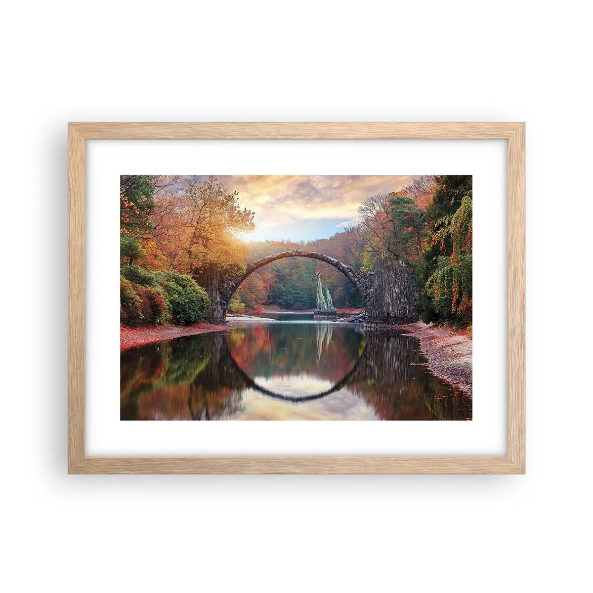 Poster in einem Rahmen aus heller Eiche - Auf der anderen Seite des Spiegels - 40x30 cm