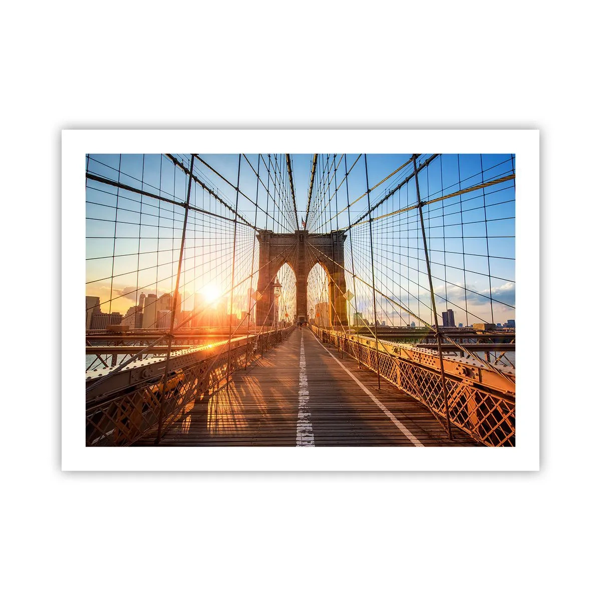 Poster - Auf der goldenen Brücke - 70x50 cm