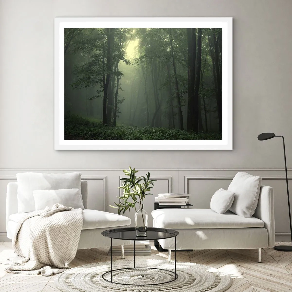 Poster in einem weißen Rahmen - Bevor er aufwacht - 70x50 cm