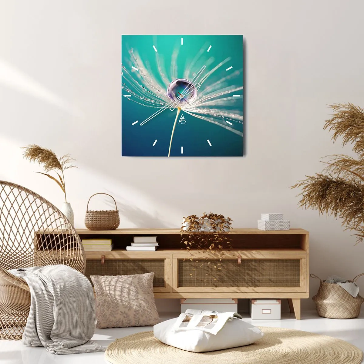 Wanduhr - Glasuhr - Mystischer Moment - 40x40 cm