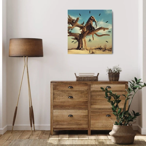 Wanduhr - Glasuhr - Ein neuer Standpunkt - 40x40 cm