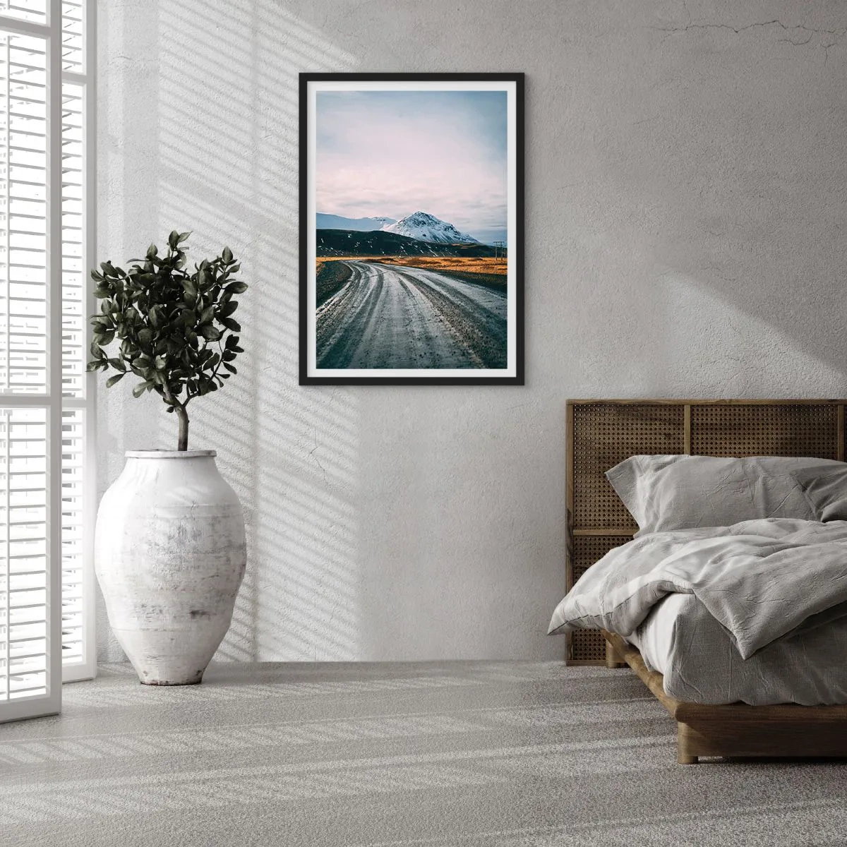 Poster in einem schwarzem Rahmen - Im isländischen Flair - 30x40 cm