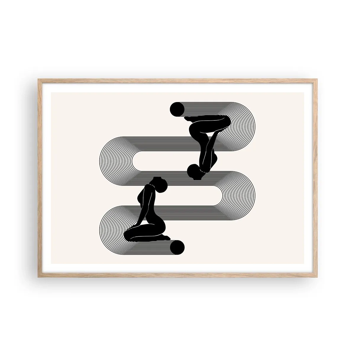 Poster in einem Rahmen aus heller Eiche - Sinnliche Symmetrie - 100x70 cm
