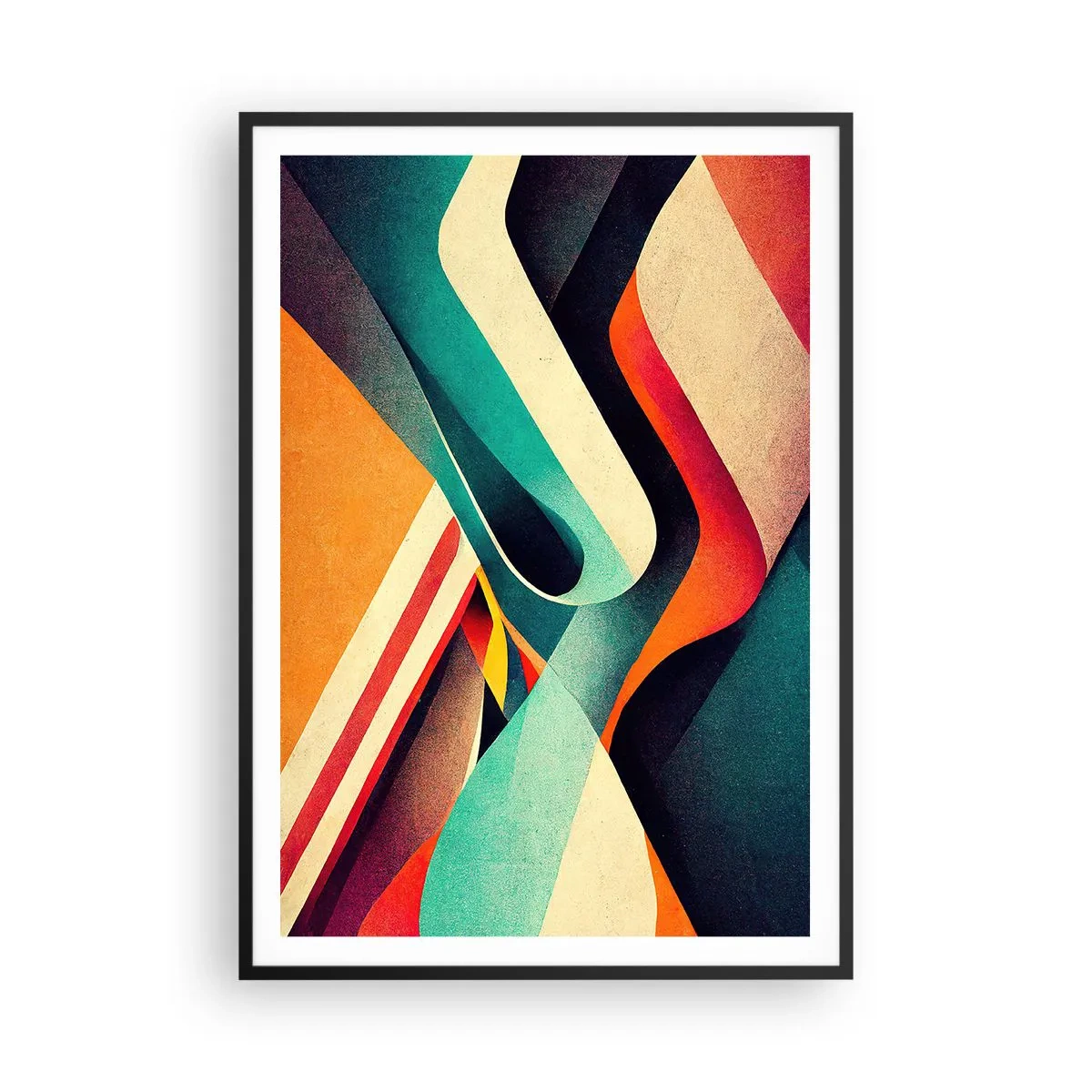 Poster in einem schwarzem Rahmen - Intensive Komposition - 70x100 cm