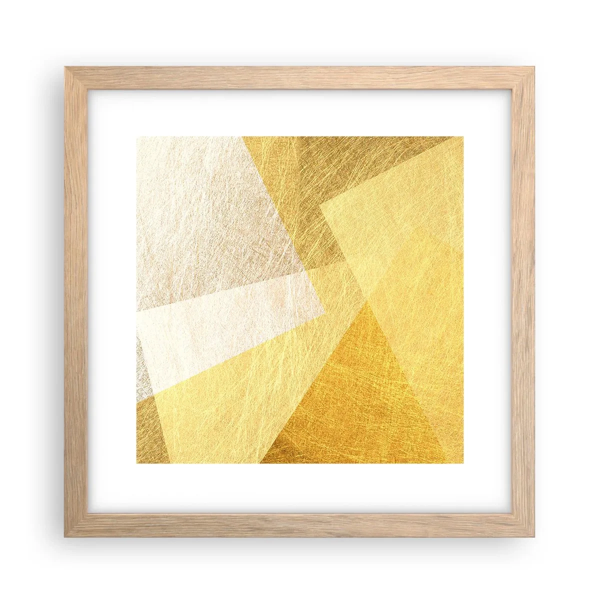 Poster in einem Rahmen aus heller Eiche - Geometriewetter - 30x30 cm