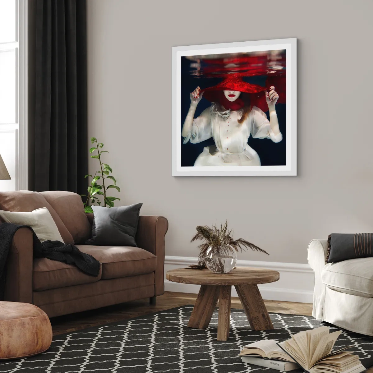 Poster in einem weißen Rahmen - Boshafte Göttin in der slawischen Mythologie - 40x40 cm