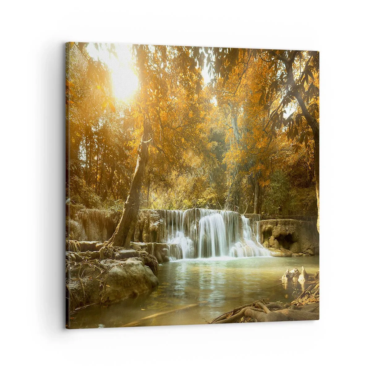 Bild auf Leinwand - Leinwandbild - Parkkaskade - 50x50 cm