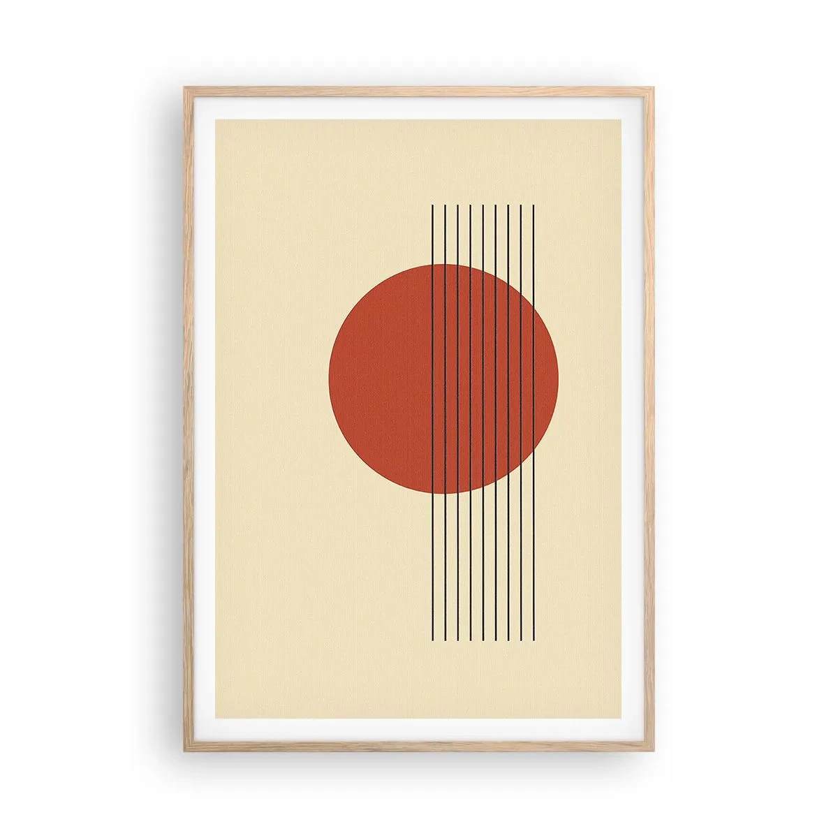 Poster in einem Rahmen aus heller Eiche - Immer wieder und weiter - 70x100 cm