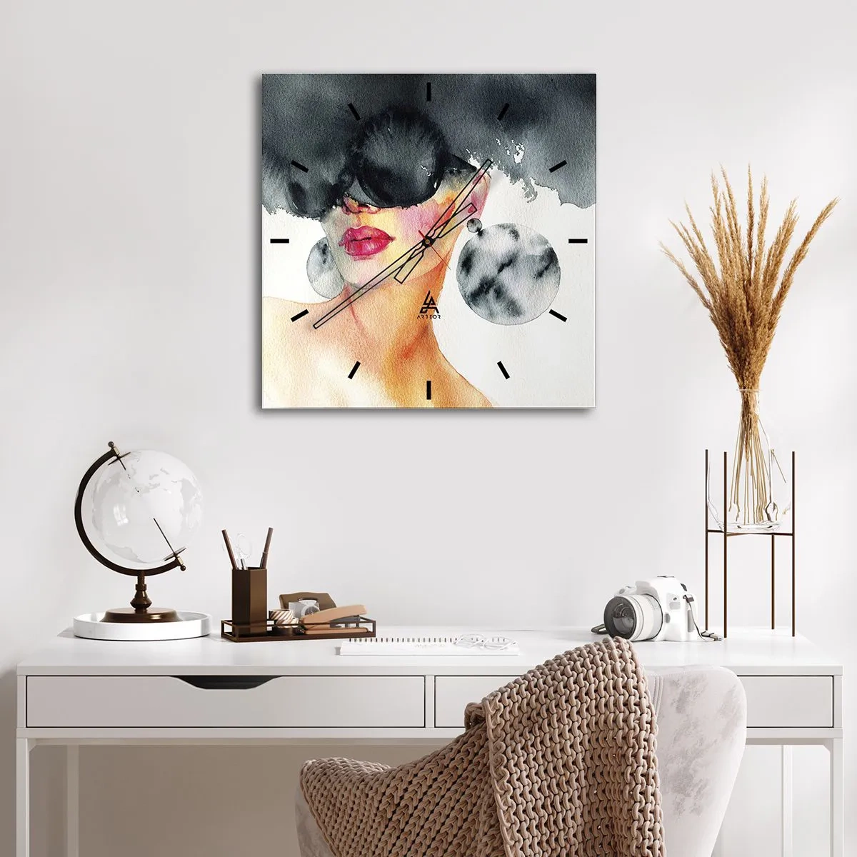 Wanduhr - Glasuhr - Das Geheimnis der Eleganz - 30x30 cm