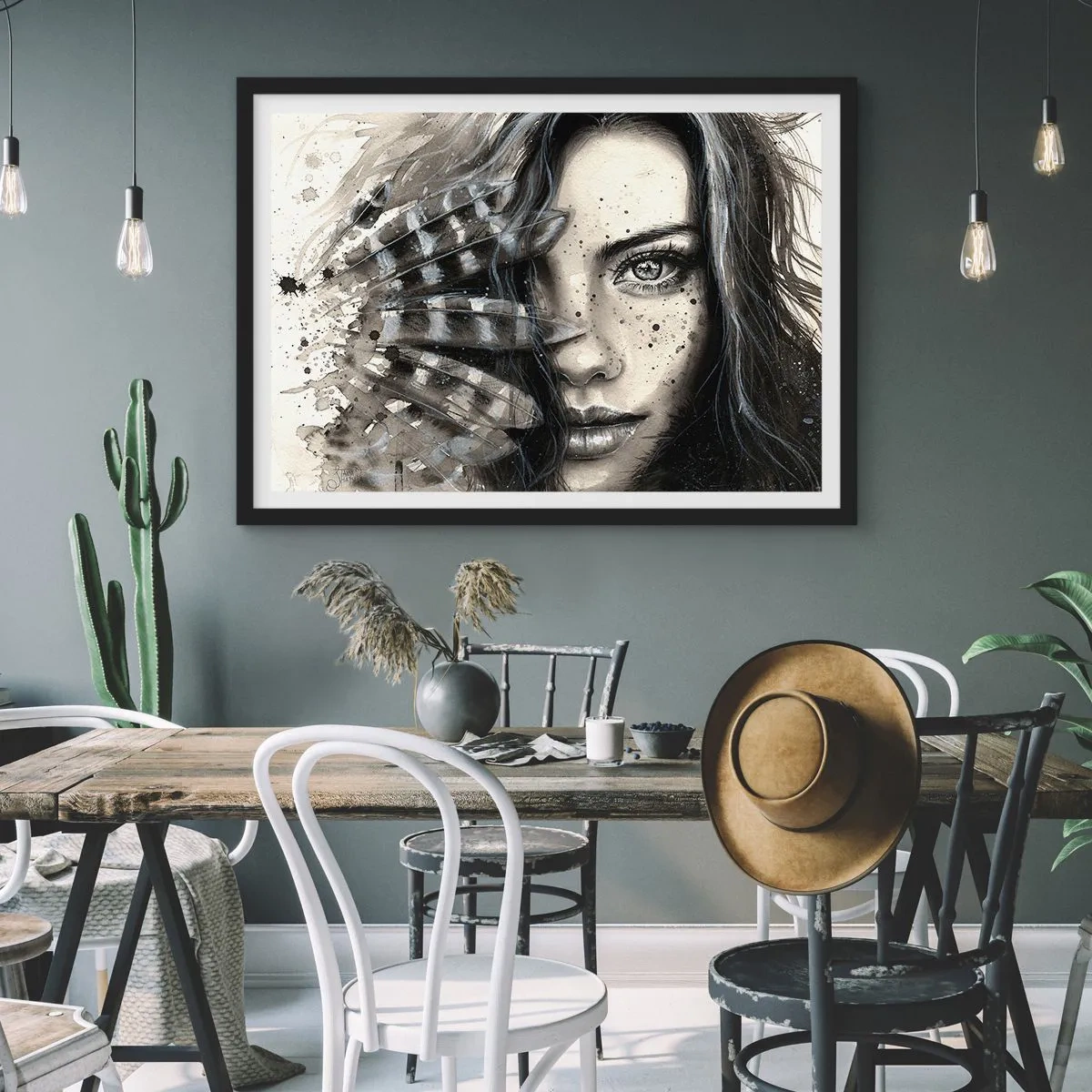 Poster in einem schwarzem Rahmen - Wilde Schönheit - 91x61 cm