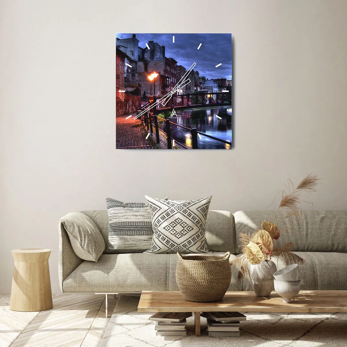 Wanduhr - Glasuhr - Solches Bydgoszcz kannte man nicht - 30x30 cm