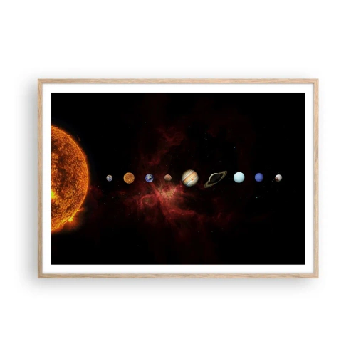 Poster in einem Rahmen aus heller Eiche - Unsere Nachbarschaft - 100x70 cm